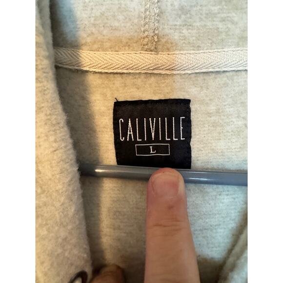 MENS CALIVILLE MIXED-FABRIC FLEECE HOODIE - NWT-Large - Picture 4 of 6